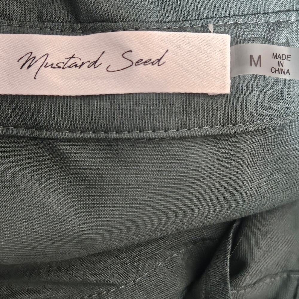 Mustard Seed Seafoam Button-Front Midi Shirt Dress - Picture 3 of 4